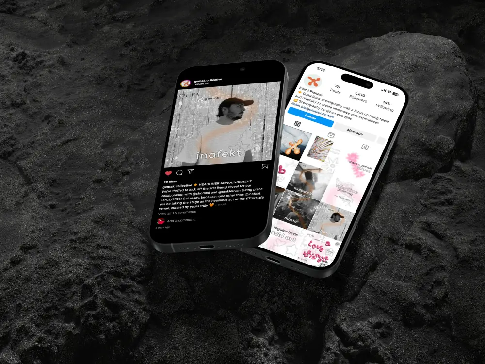 Chora x gemak! x STUK social media post on iPhone