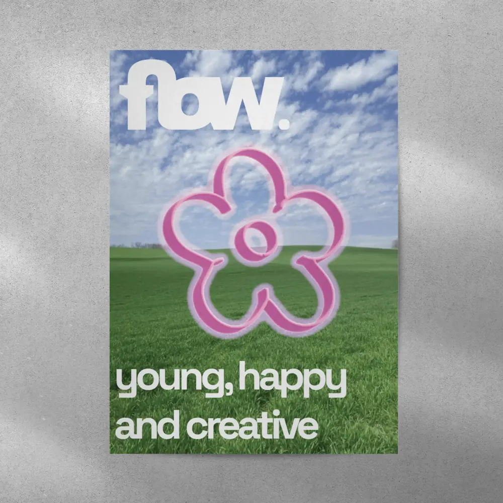 flow. flower poster mockup