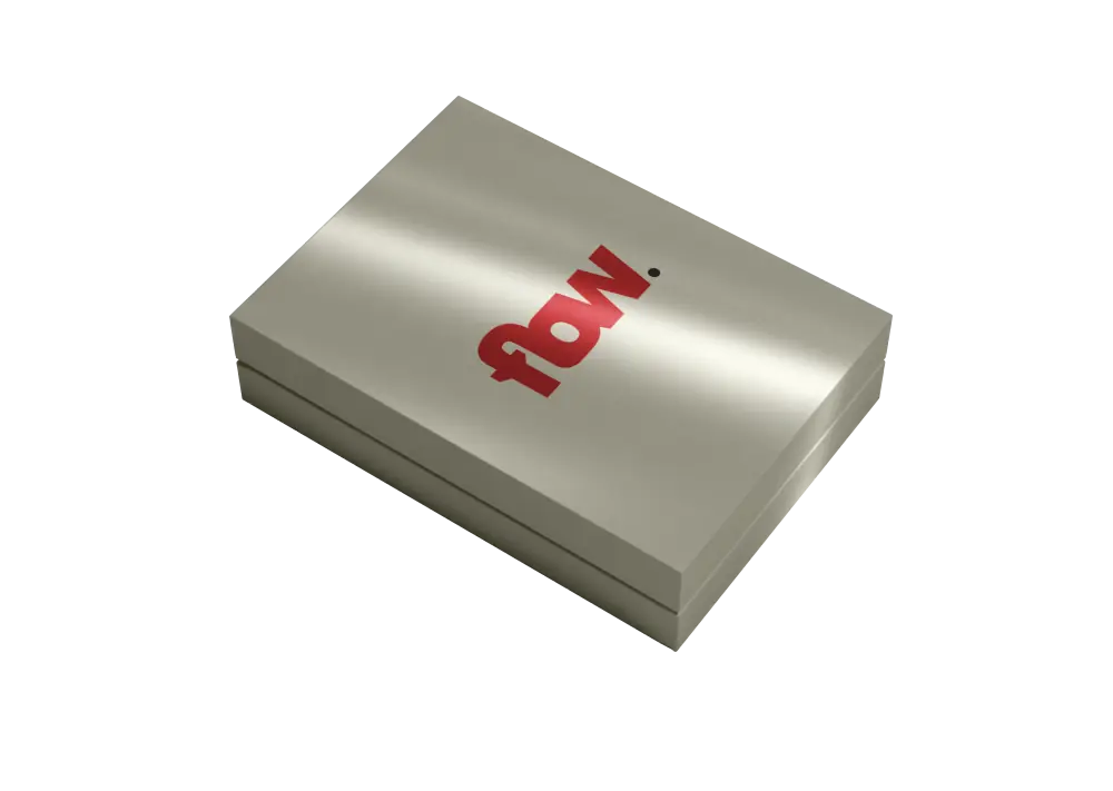 Doos met het brandbook van flow.