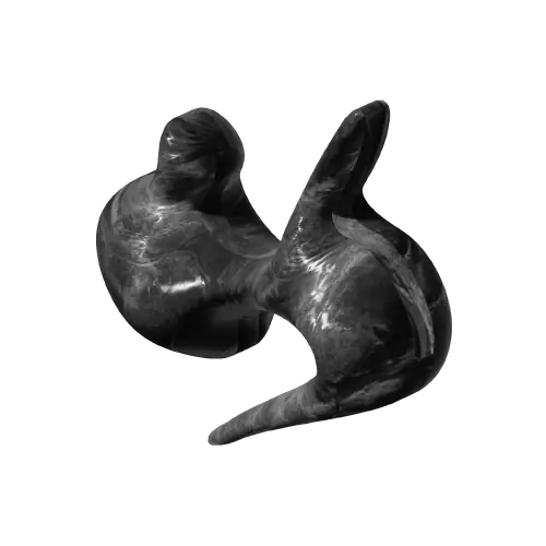 Abstract zwart 3D-object