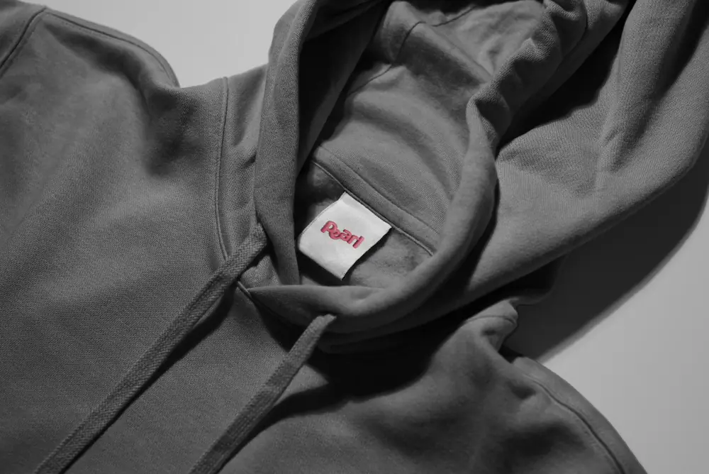Pearl Vintage Store hoodie label mockup