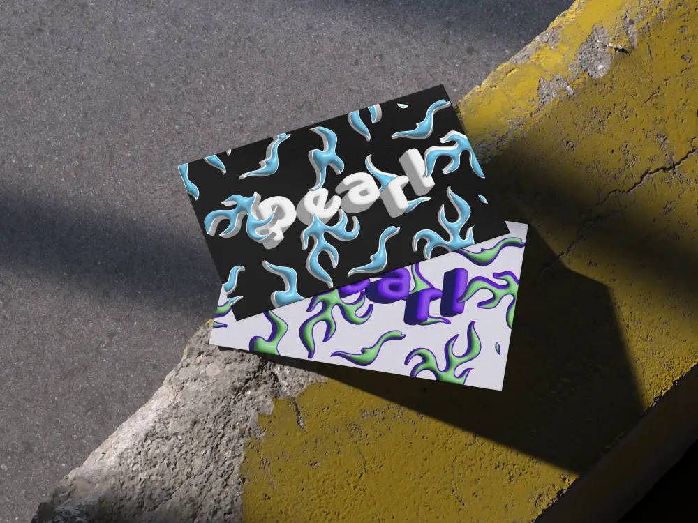 Pearl Vintage Store sticker mockup