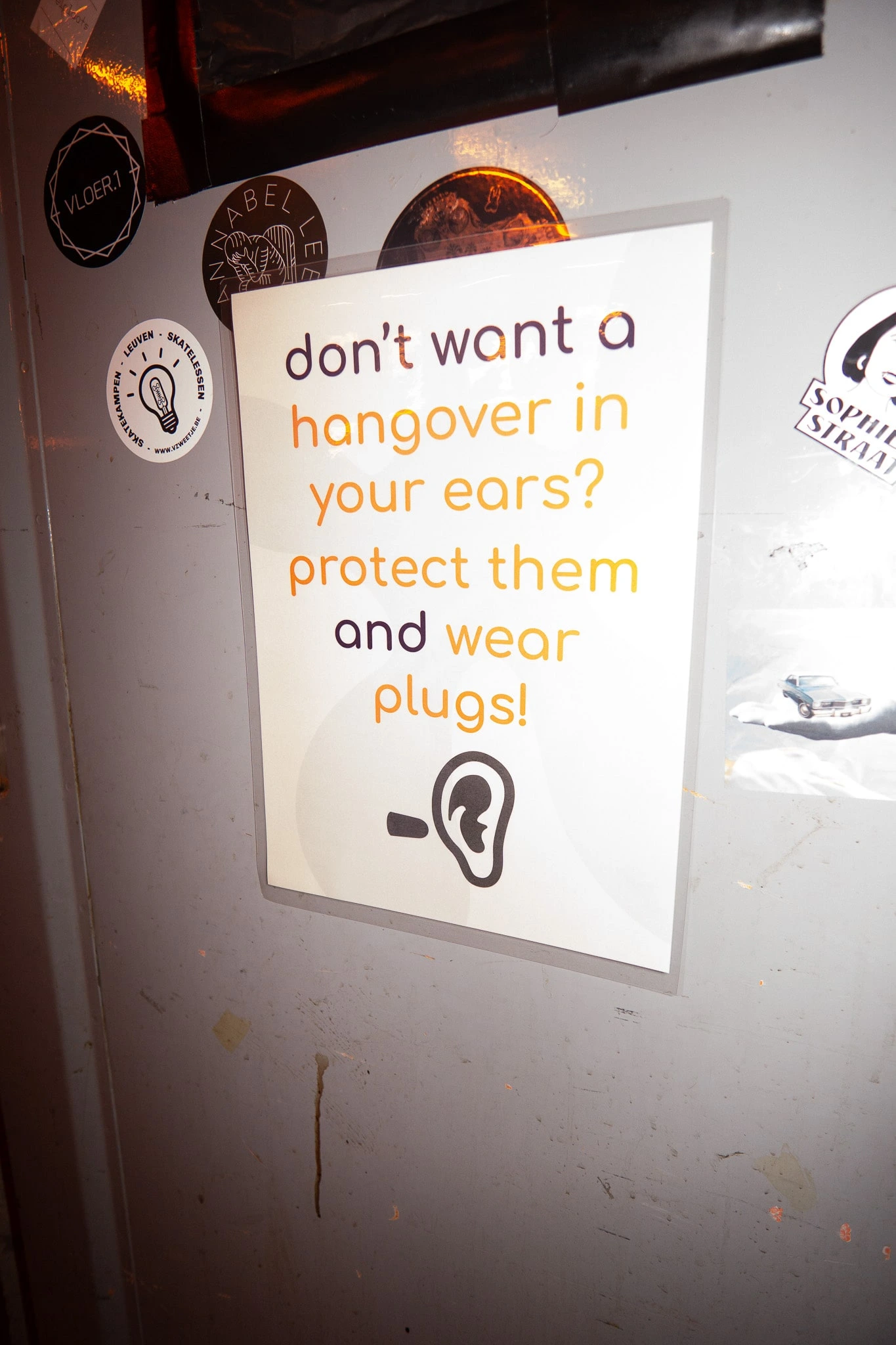 ...earplugs sign photo